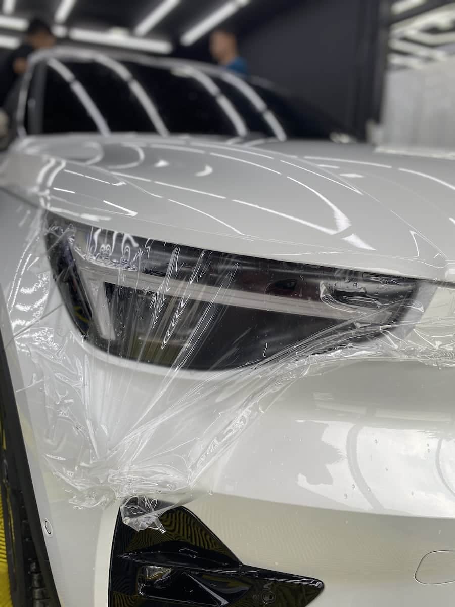 ผลงานติดฟิล์มกันรอย Volvo EX40 PPF TPU Gold รถ EV