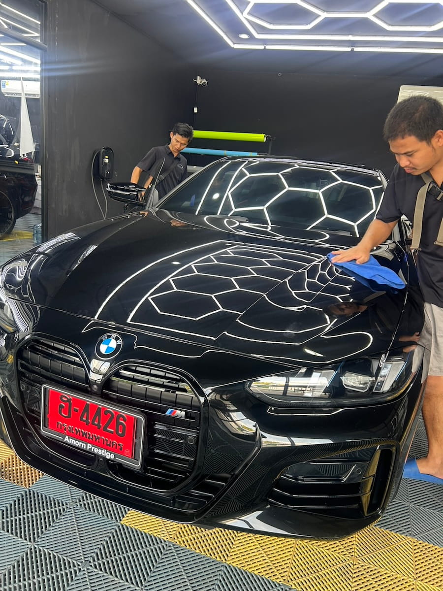 BMW M440i xDrive G22 LCI ติดตั้งฟิล์มใสกันรอย TPU รับประกัน 5 ปี ความหนา 220 ไมครอน