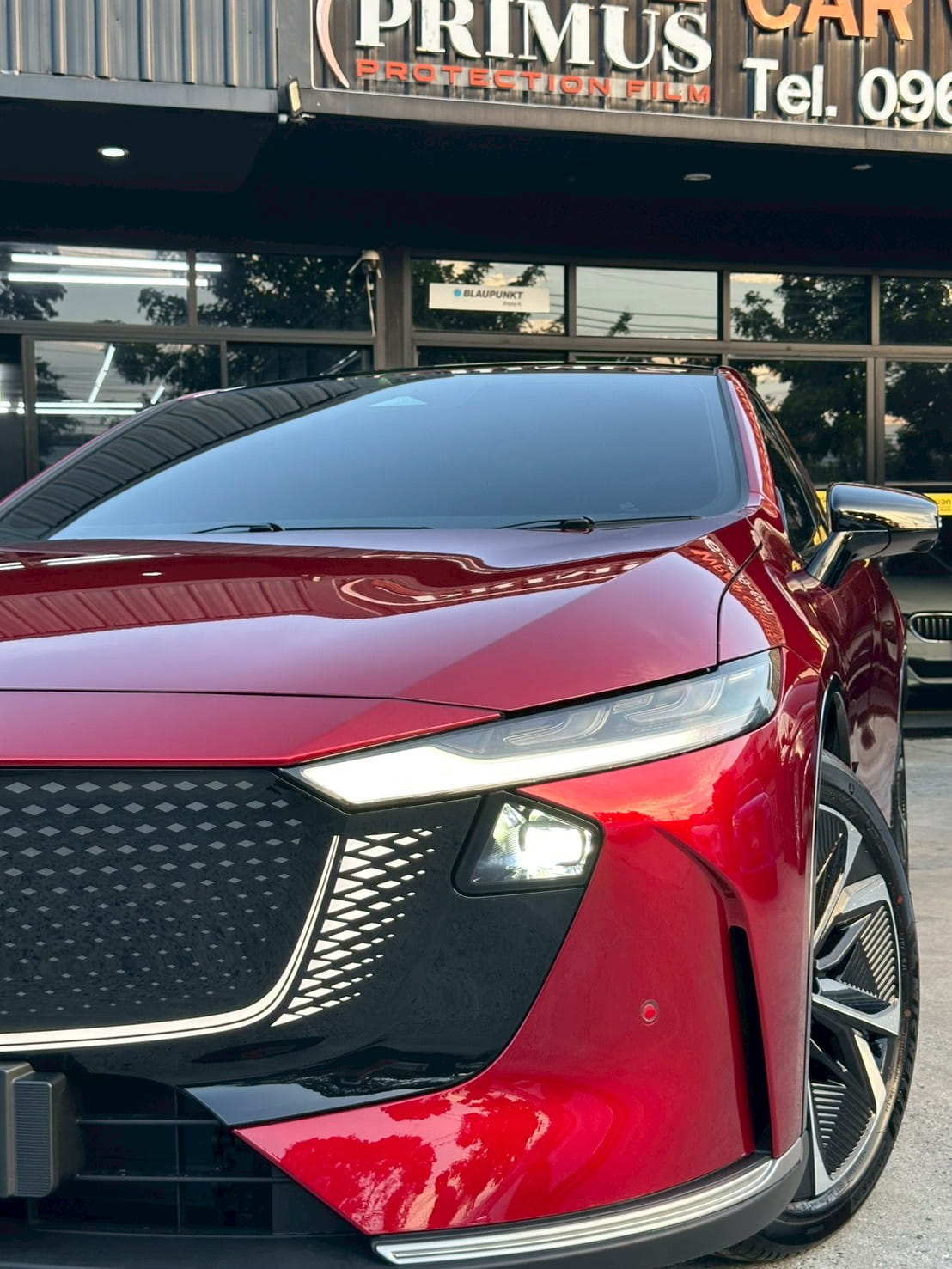 Mazda 6e สีแดง PPF คุณภาพสูง Primus ผู้เชี่ยวชาญฟิล์มกันรอย