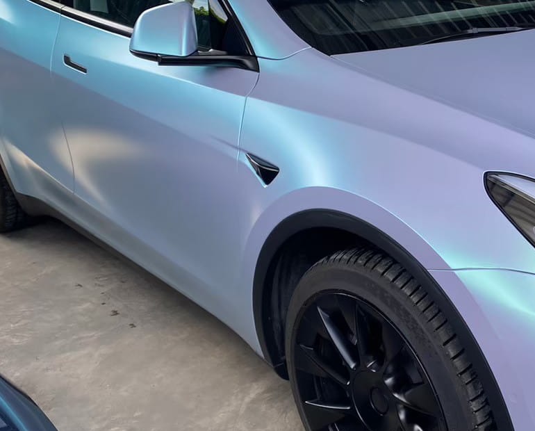 ฟิล์มเปลี่ยนสีรถ Color Wrap เฉดเหลือบ Chameleon ฟ้า-ม่วง โดย Primus Protection Film