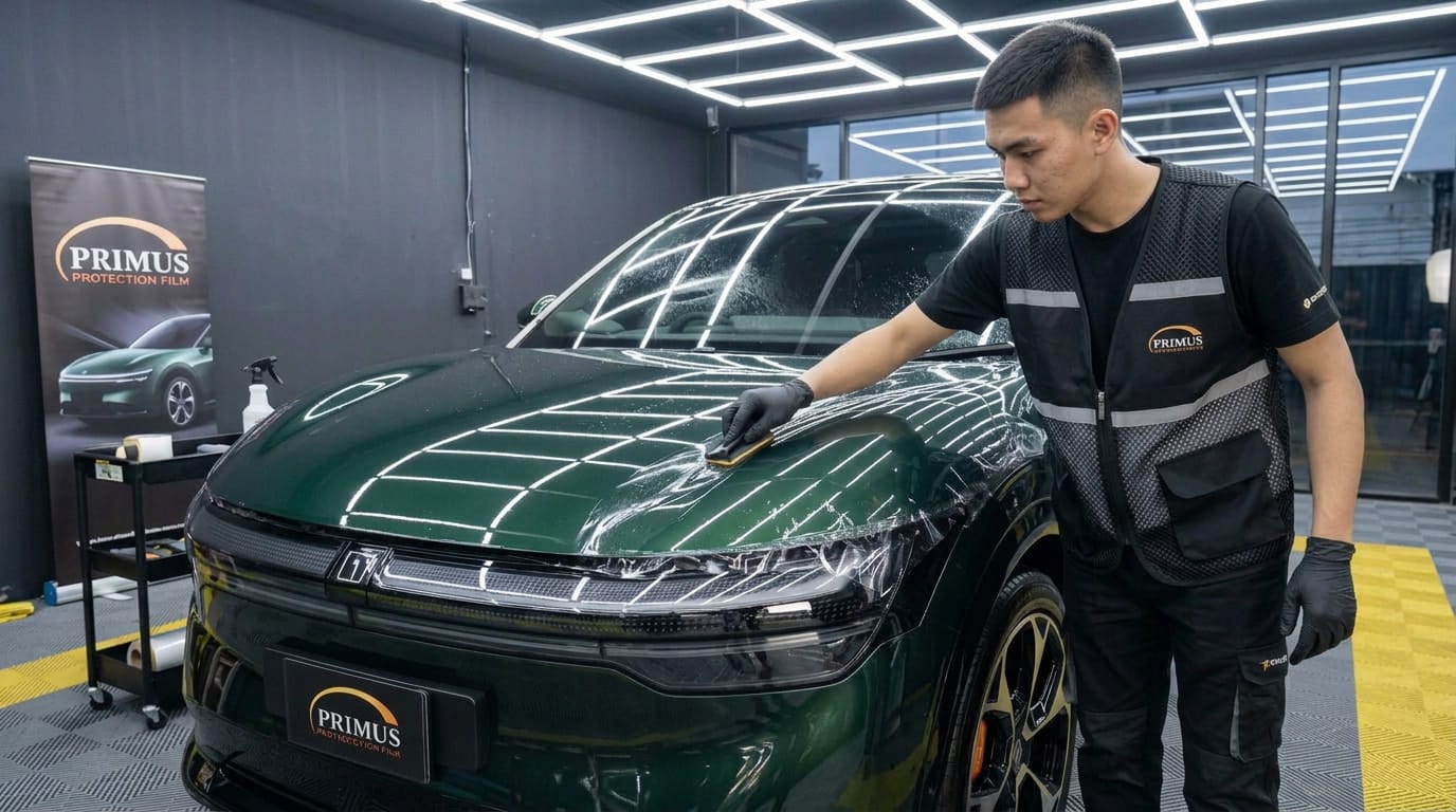ขั้นตอนติดฟิล์มกันรอย PPF ภายนอกรถ EV Zeekr 7X โดยทีมช่าง Primus