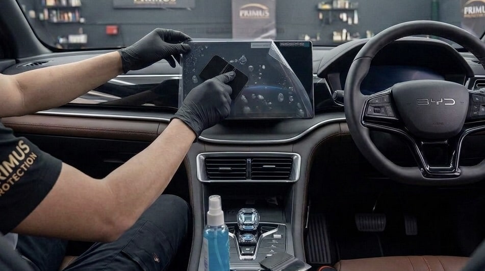ฟิล์มใสกันรอยภายใน BYD ปกป้องคอนโซล โดย Primus
